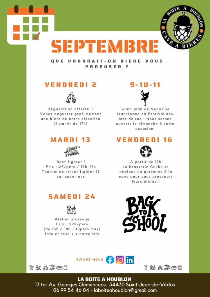 planning septembre